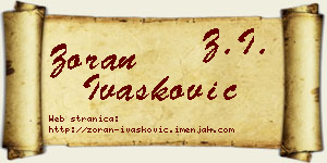 Zoran Ivašković vizit kartica